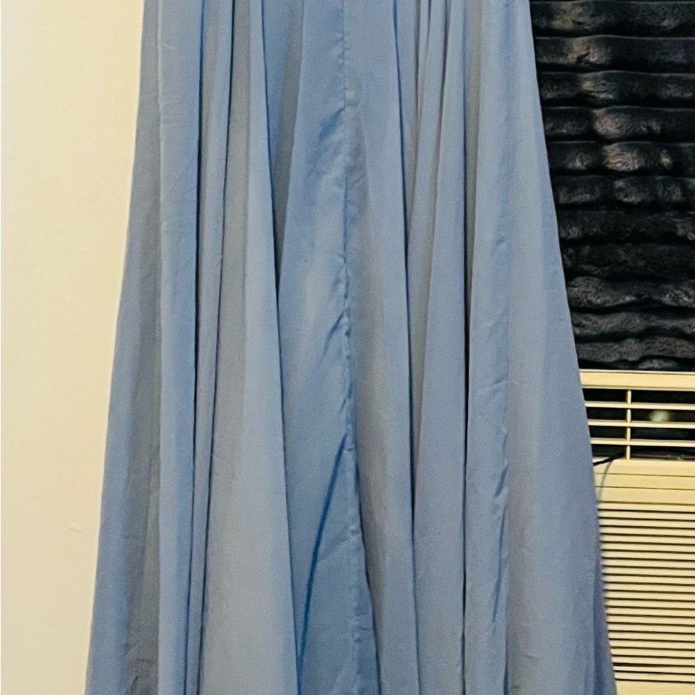 JJs House Blue Maxi A-Line Pleated Skirt